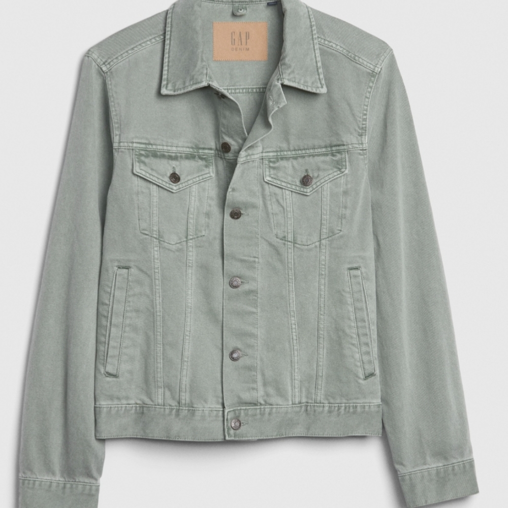 Gap green denim jean jacket